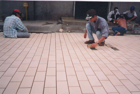 Nền gạch chống axit