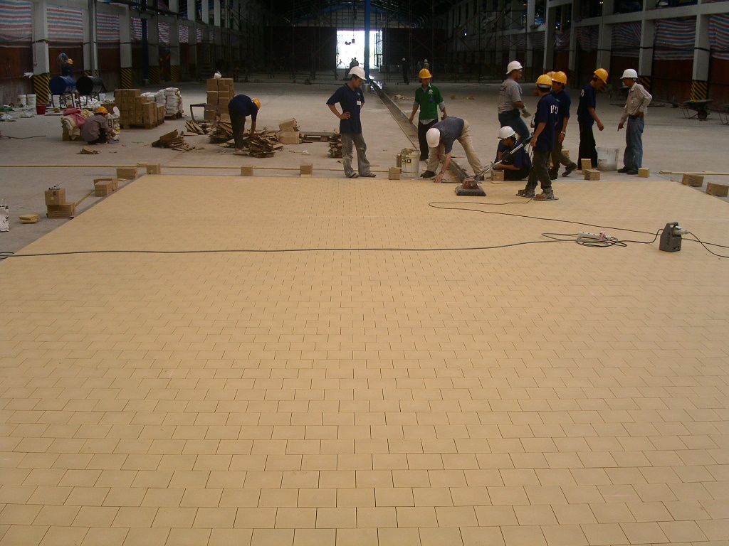 Nền gạch chống axit