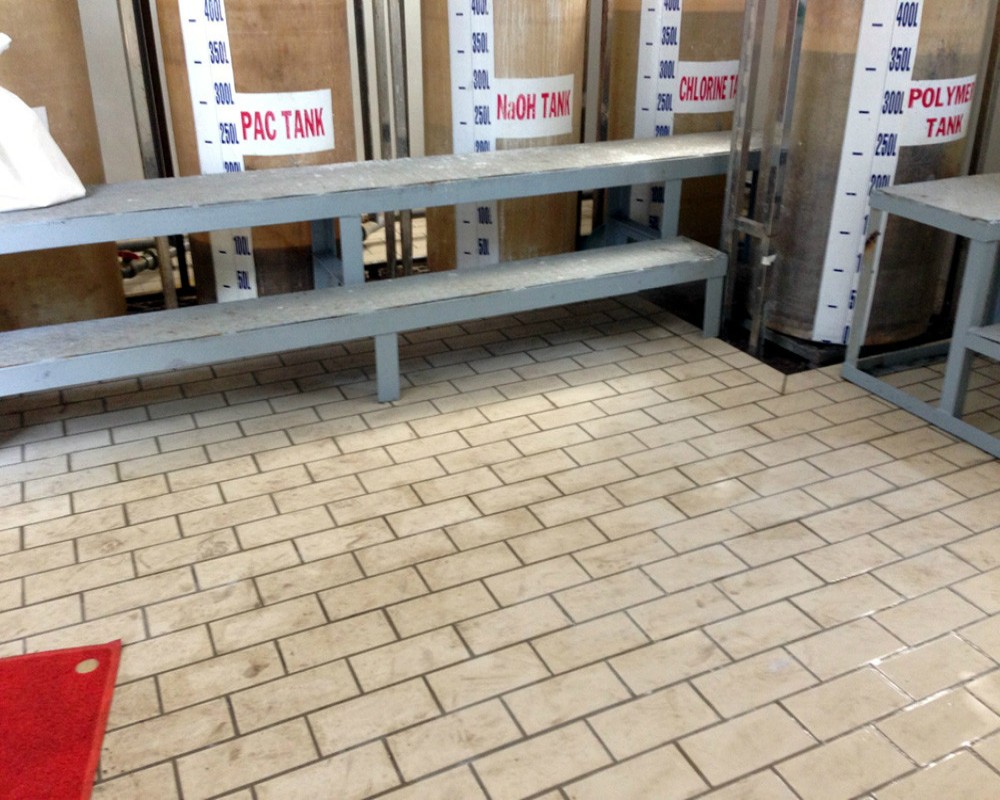 Nền gạch chống axit