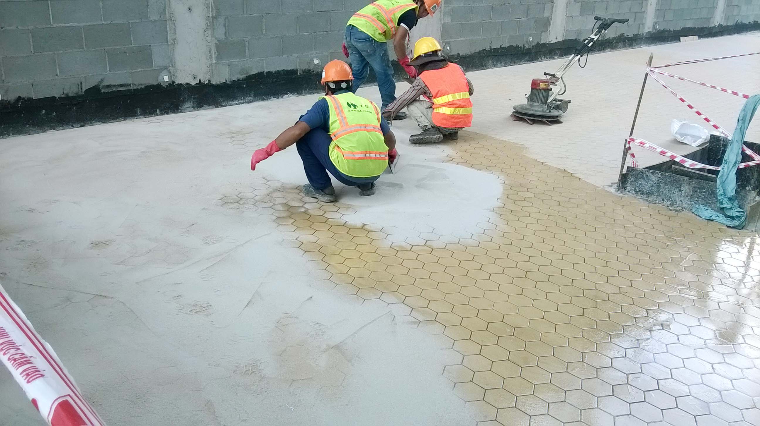 Nền gạch chống axit