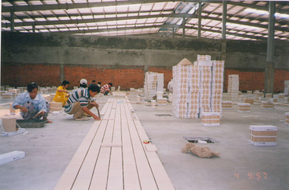 Nền gạch chống axit